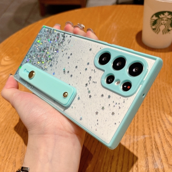 Galaxy S22 Case Galaxy S22 Plus Case Galaxy S22 Ultra case Glitter Wrist strap - Picture 2 of 5